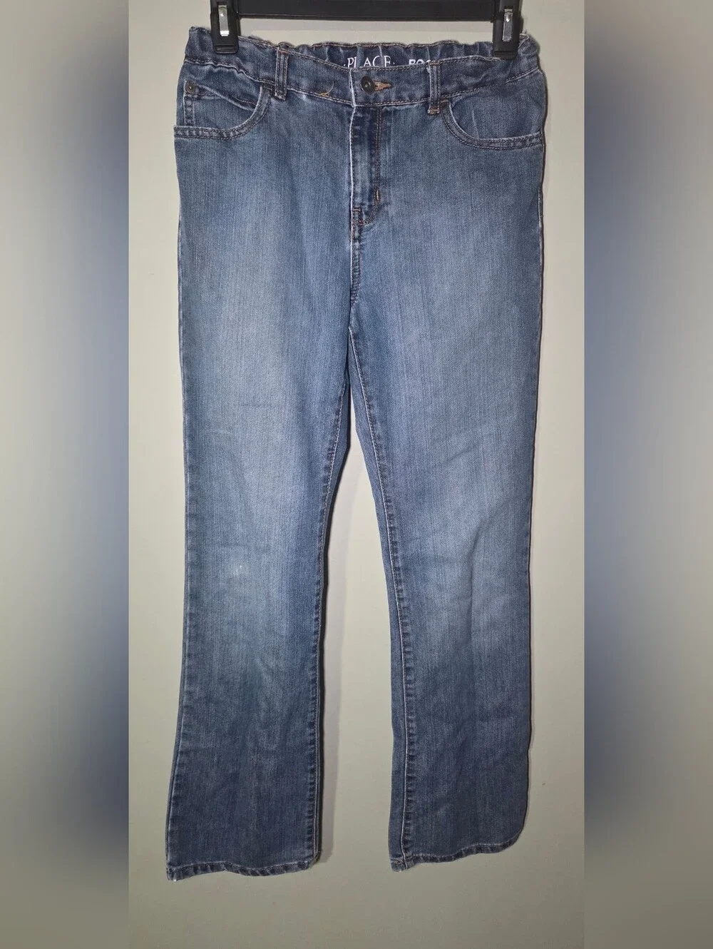 The Children's Place Boys Bootcut Jeans Size 14 Medium Blue Adjustable Waist